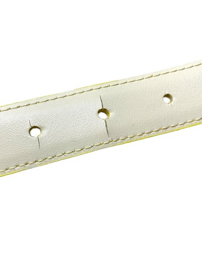 Vintage The Ritz Womens Yellow Genuine Snake Skin Belt Gold Buckle Size Medium - Picture 7 of 7