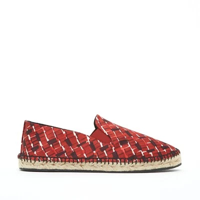 BOTTEGA VENETA ESPADRILLES FLATS EU39 INTRECCIATO PRINT SILK NIB - Photo 1/4
