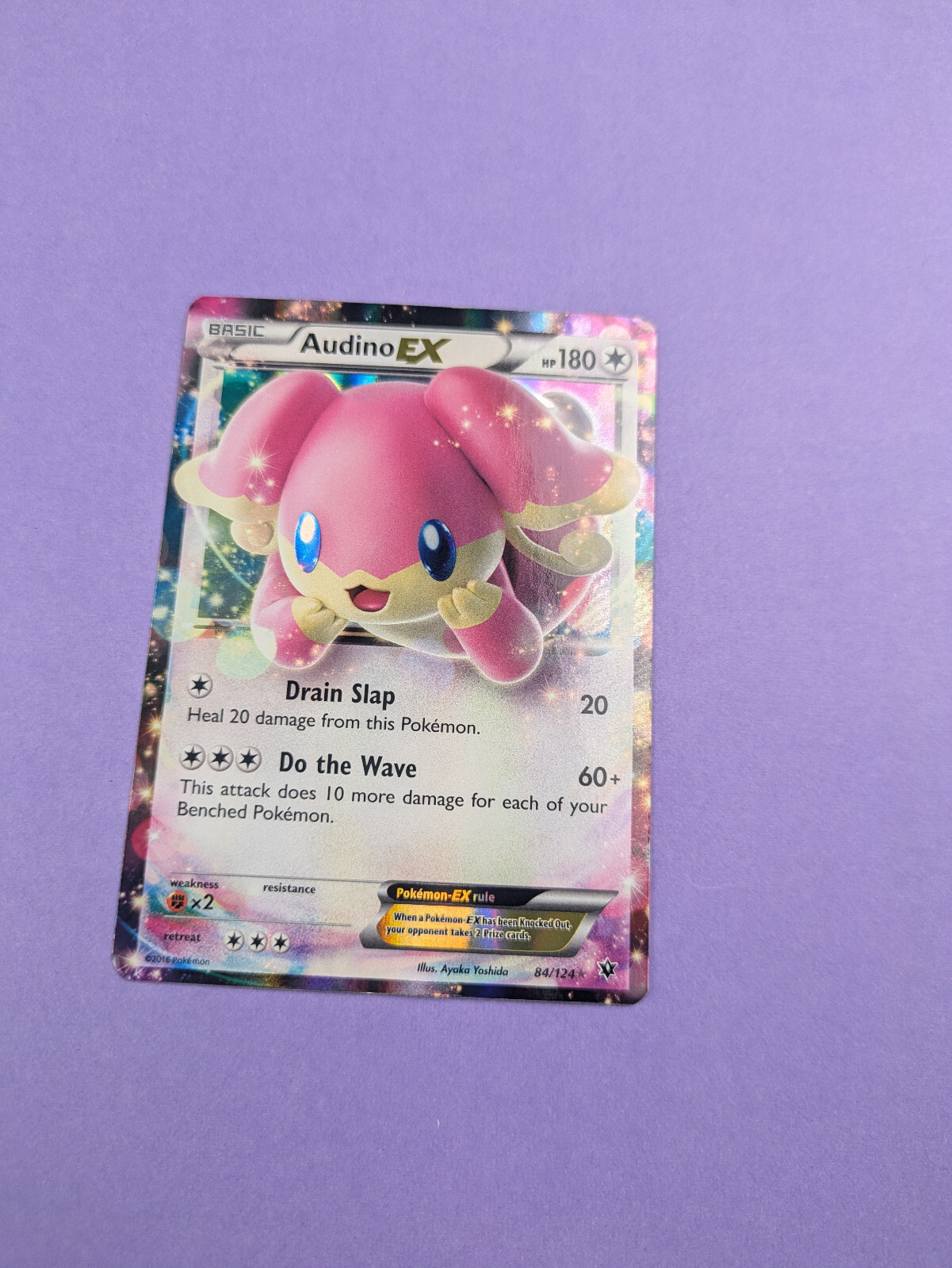 Audino EX - 84/124 - Ultra Rare XY: Fates Collide - Pokemon Card - NM