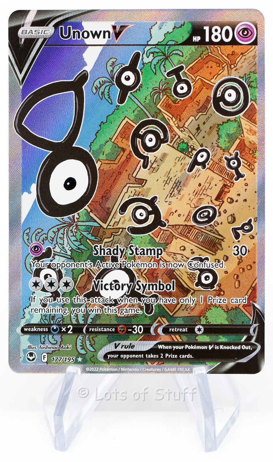 Mavin  Pokémon TCG Unown V Silver Tempest 177/195 Alternate Art Ultra Rare