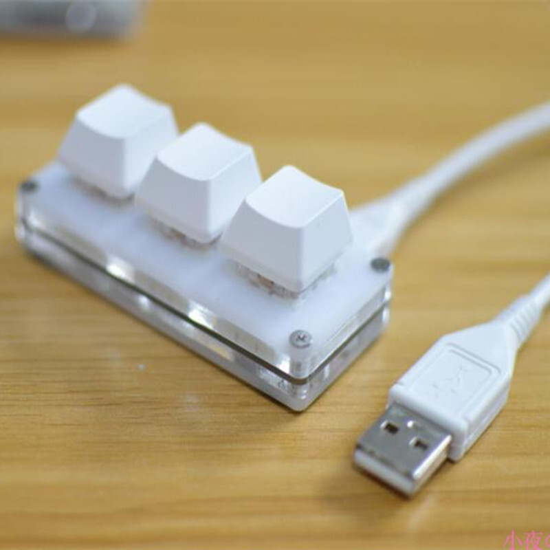 New 3-Key Mechanical Gaming Keypad with Macro Programming-image