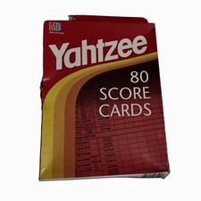 1982 Vintage YAHTZEE SCORE PADS 80 SCORE CARDS New In Sealed Box MADE IN USA