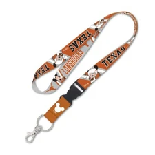 TEXAS LONGHORNS MICKEY MOUSE DISNEY LANYARD DETACHABLE BUCKLE NEW WINCRAFT
