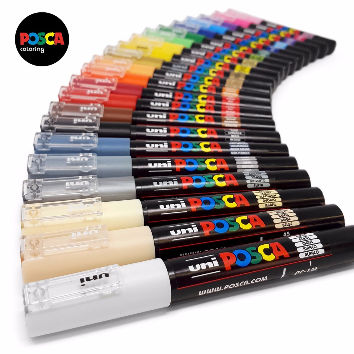 Posca Paint Arker Pens - PC-1 And PC-1R - 0.7 - Set Of 20 In - Foto 8