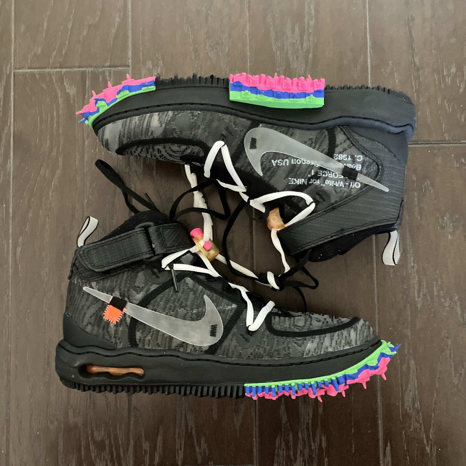 OFF WHITE X NIKE Taglia 9 5 Nike Air Force 1 x Off White Nero 2022