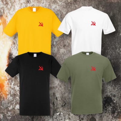 HAMMER UND SICHEL SMALL T-SHIRT GRÖSSEN S-5XL (4 Farben) 