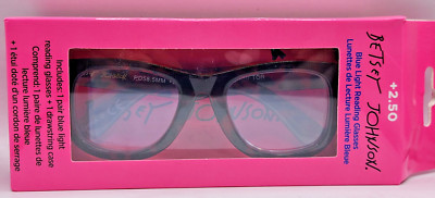 Betsey Johnson Designer Blue Light Blocking Reading Glasses Tortoise +2.50