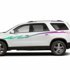 Colorful Abstract Water Splash Swirl Vinyl Decal Boat Car Truck Vehicle Graphic
