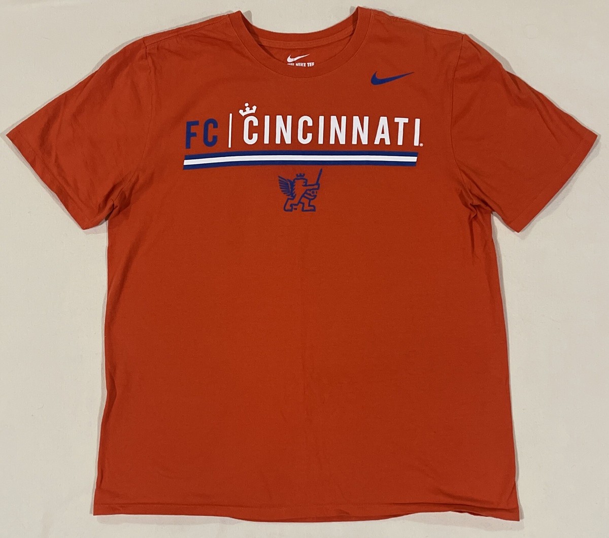 The Nike Tee FC Cincinnati Lions Football Club Men's L Orange