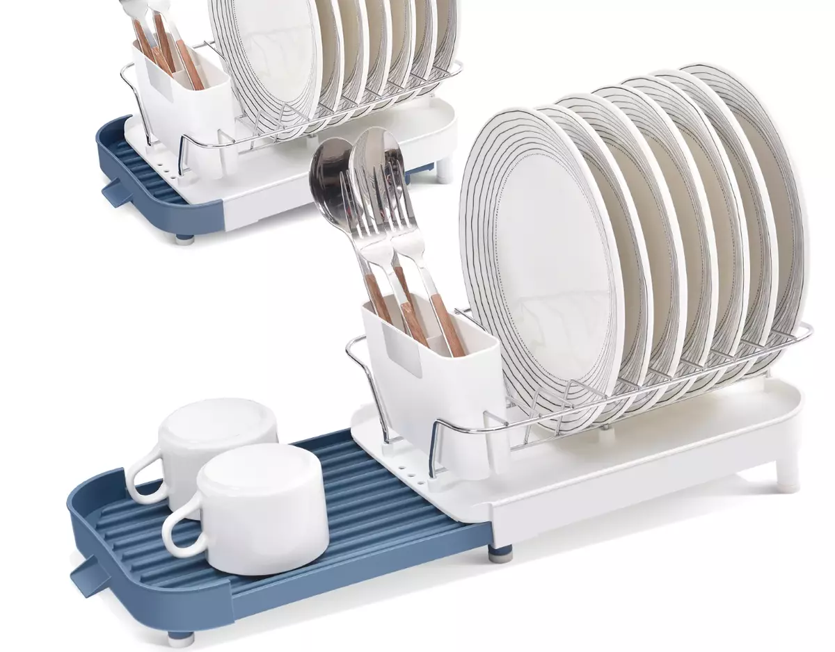 Kingrack Mini Expandable Dish Drying Rack Over The Sink Adjustable Dish Rack