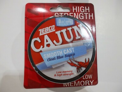 Zebco Cajun fishing line Clear Blue Bayou color 330 yard Choose your line weight