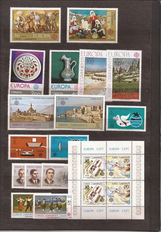 TURKEY-Europa sets (8) from 1975-1982