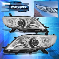 For 11-20 Toyota Sienna Halogen Replacement Headlights Lamps Pair Chrome Clear