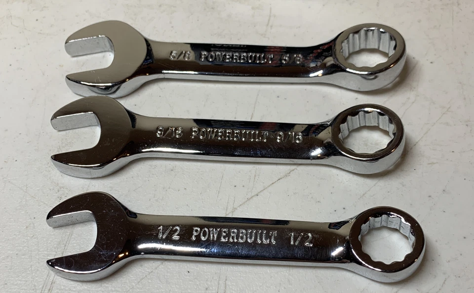 Powerbuilt 6 Piece SAE Stubby Combination Wrench Set 1/4”- 5/8” - Image 4 of 4