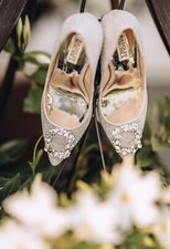 Badgley Mischka Women's Carrie Crystal-Embellished Heel Pumps