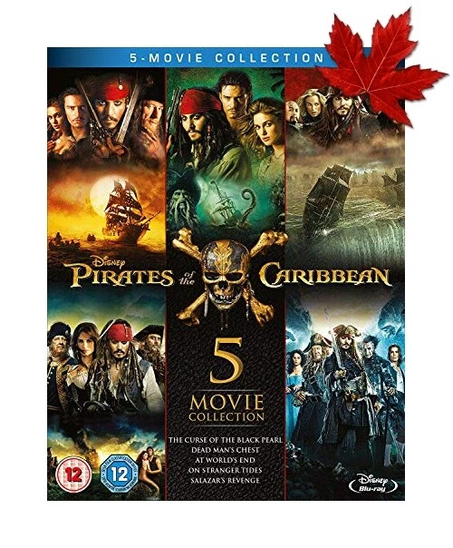 Pirates of the Caribbean Complete Movie Collection 1 5 Blu ray