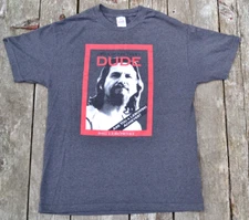 Vintage The Big Lebowski Mens Shirt L Gray The Dude Man of The Year 2XL