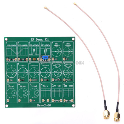 RF Demo Kit NanoVNA Radio Frequency Test PCB Board Filter Attenuator for VNA
