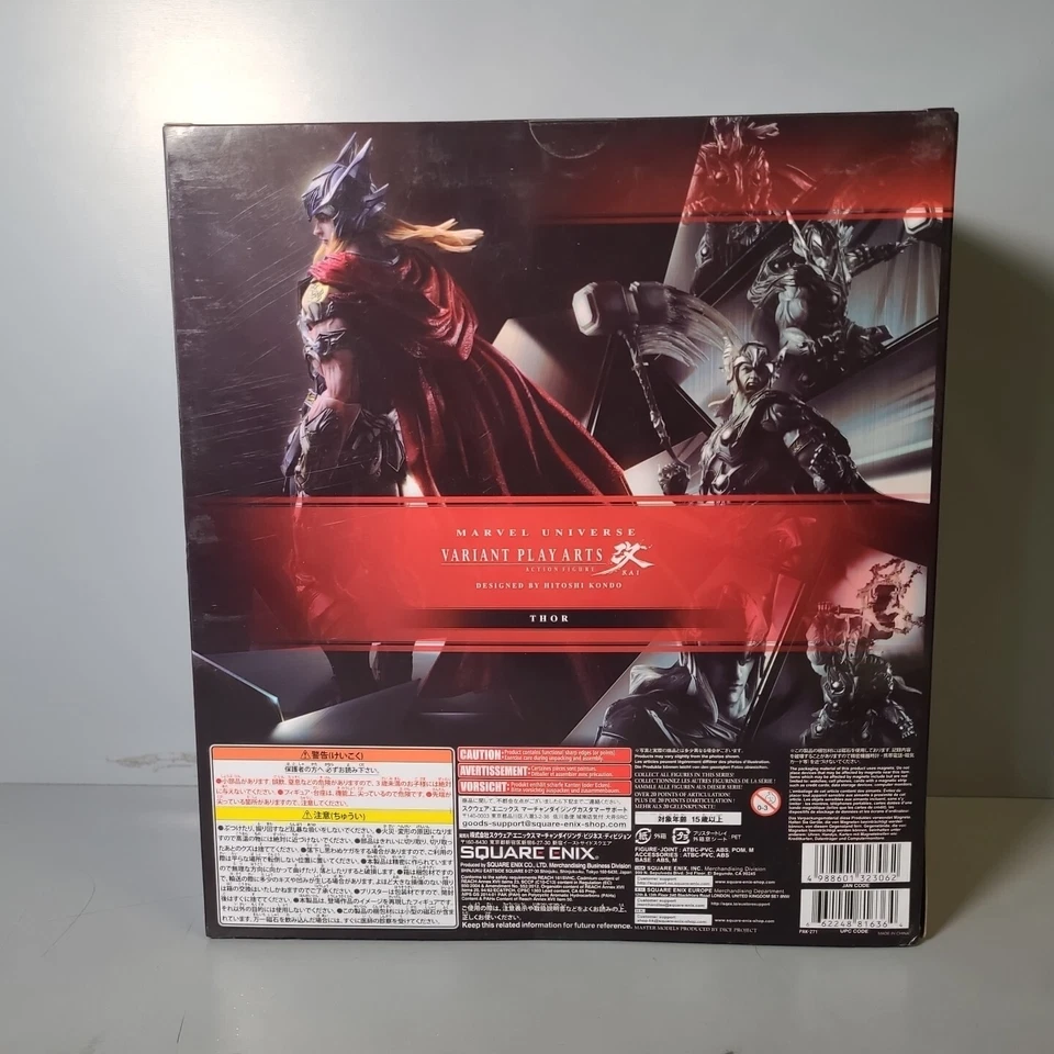 Figura Cuadrada Enix Avengers Variante THOR Play Arts Kai 10" Marvel Comics ~NUEVA Foto 2 de 4