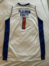 Detroit Pistons Mr. D  "Platinum Equity “ Authentic Adidas Jersey Youth XL