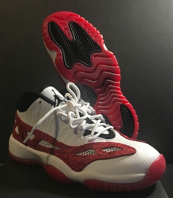 jordan 11 retro low ie white gym red