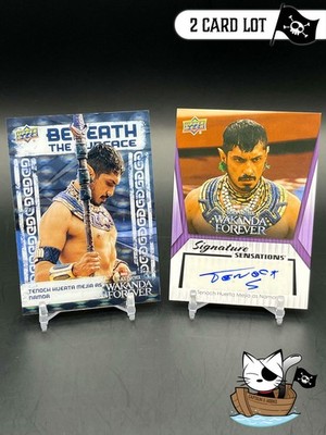 2024 Upper Deck Marvel Wakanda Forever Tenoch Huerta Mejia as Namor 2 Card Lot