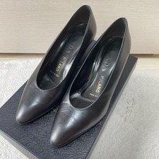 Rare Prada Black Heel Pumps Size 36 23cm Italian Made Leather w/ Box