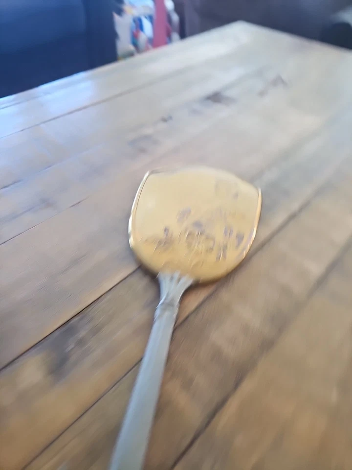 Tocador tocador vintage con espejo de mano flores floral tono latón victoriano Foto 3 de 4