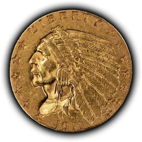 1911 G$2.50 Indian Head Gold Quarter Eagle - Authentic US Coin - SKU-G5918