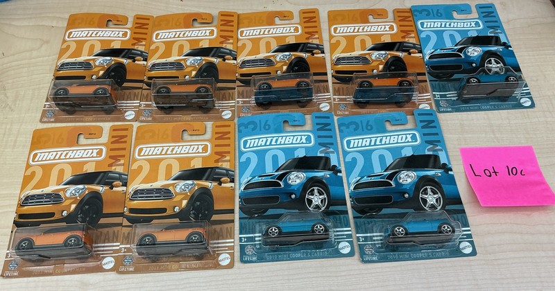 Matchbox Lot Of 9 2011 Mini Countryman In Orange And Blue