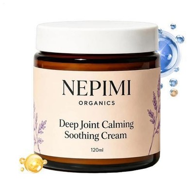 Nepimi Organics Deep Joint Calming Cream 120 ml, feuchtigkeitsspendende Massage-