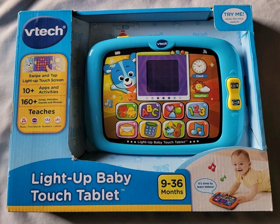 vtech Light-Up Baby Touch Tablet Learning Toy for Baby Blue 9-36 Months Boy Girl - Image 2 of 4