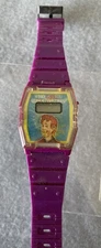 Real Ghostbusters 1988 Kenner Mail Away Digital Watch Purple  Venkman untested