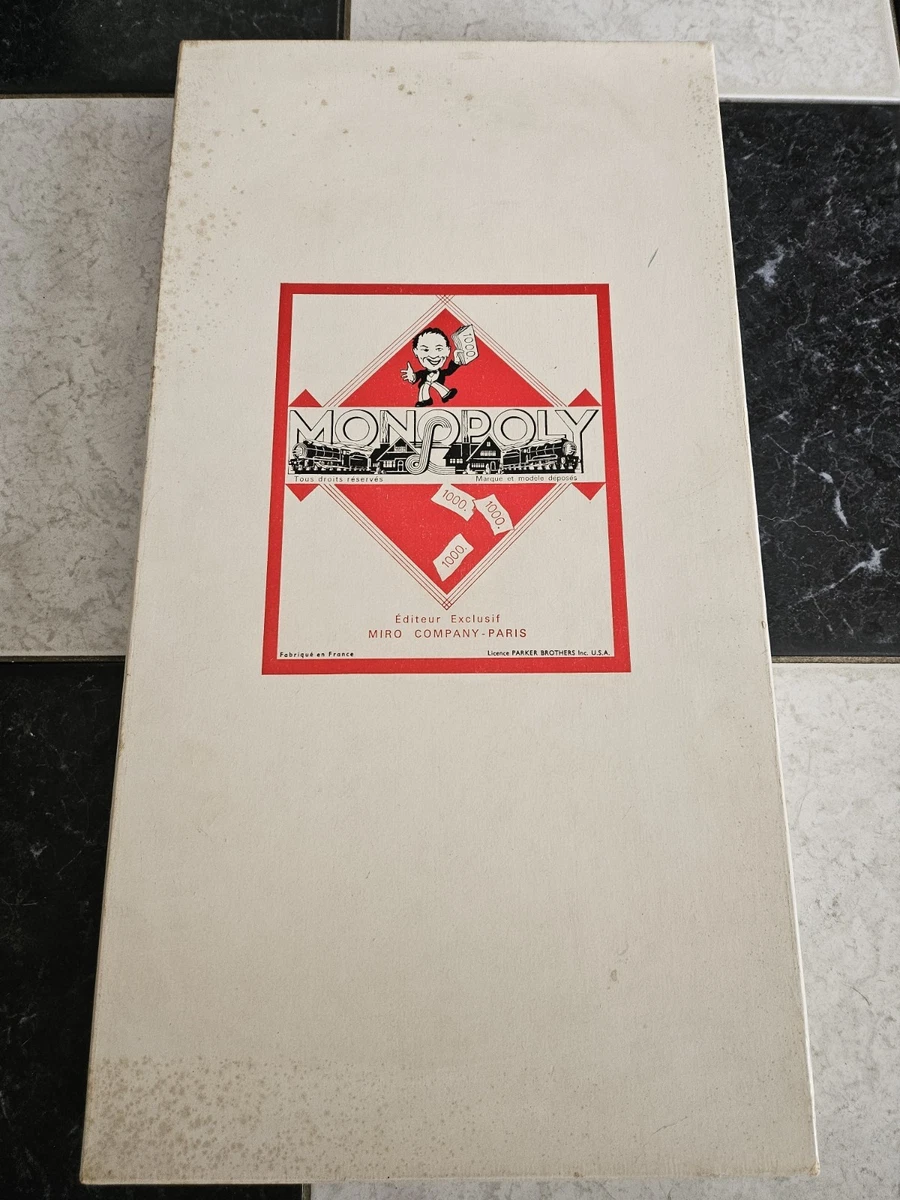 Monopoly MIRO PARKER - Jeux de société de 1961 complet ancien