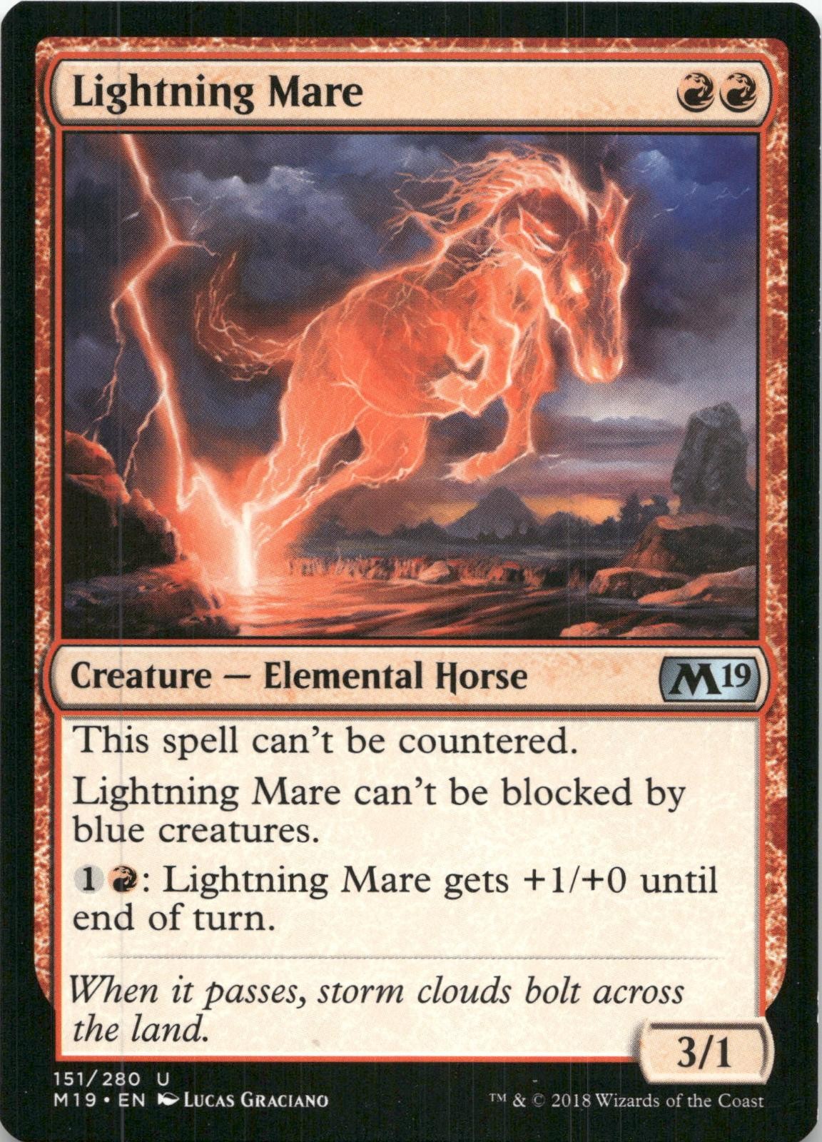 Lightning Mare 151 Uncommon Core Set 2019 Magic: The Gathering Near Mint