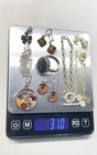 Silver Stamped/Unstamped Chain-Pendant-Bracelet-Earrings-Ring (8 Pcs) 31.0gr — photo 7