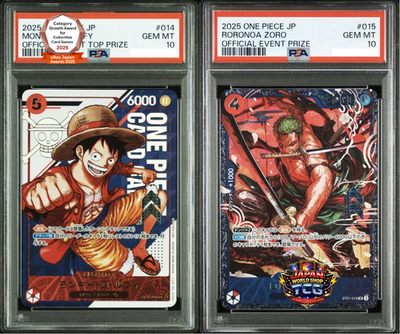 PSA 10 Luffy Zoro ST21-014 015 SR Flagship Battle Promo Set One