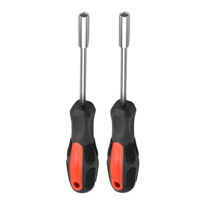 2Pcs Ratcheting Screwdriver Handle Series Straight Quick Screwdriver Bit Spinner