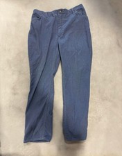 Vintage Wrangler Corduroy Blue Pants Hole Flaw Men's 36x29.5 80  s