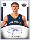 2013-14 Panini Jeff Withey Auto Autograph RC Rookie Pelicans Jayhawks Rock Chalk