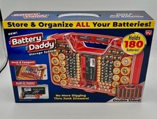 Battery Daddy Storage System Holds 180 Batteries Caddy Organizer Case and Tester