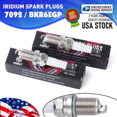 New Set of 6 high quality Iridium Spark Plugs OE 7092/BKR6EGP Easy to install