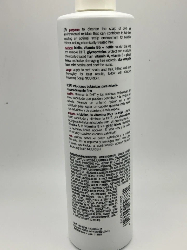 Clinicure Botanical adelgazamiento purificador del cabello cuero cabelludo limpieza paso 1 Joico 10 oz Foto 2 de 2