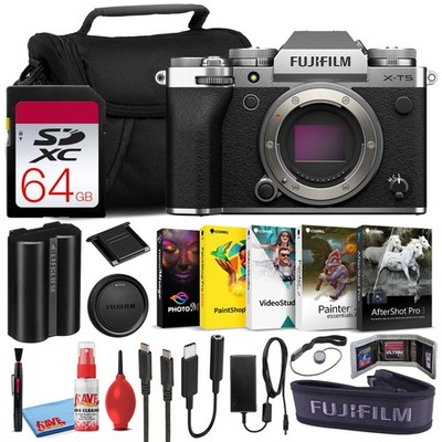 Fujifilm X-T5 Mirrorless Camera (Body Only) (Silver) Sony 64GB Card Bundle