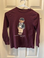 Polo Bear Ralph Lauren Long Sleeve Shirt Boys Small Size 8