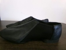 Dance Jazz Shoes So Danca 4M JZ43 Black Kids Pull On Leather Split Sole