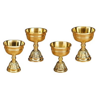 Kerzenständer aus geprägtem Messing, Butterkerzenhalter, buddhistischer Kerzenhalter