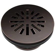 Delta 4 Inch Oil Rubbed Bronze Round Shower Floor Drain Gasket Snap-In Bathroom