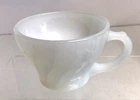 Vintage ANCHOR HOCKING FIRE KING WHITE MILK GLASS CUP CHILDS MINI COFFEE TEA CUP