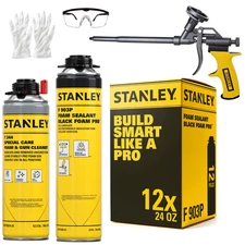 Stanley F903P Black Pro Gun Foam 24oz, 12 Pack - Gun Included Foam Set